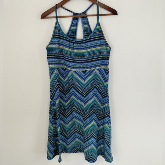 Dakini Sleeveless Dress Large Chevron Print Pull On Swim Cover Beach - Picture 1 of 8